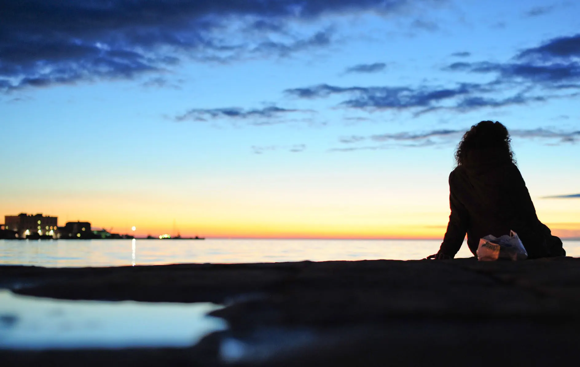 girl in molo audace trieste